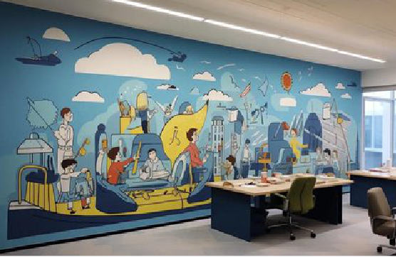鄂州办公室墙绘的特点。