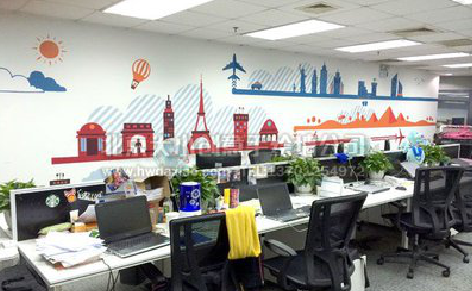 鄂州教你设计办公室墙绘的方法。